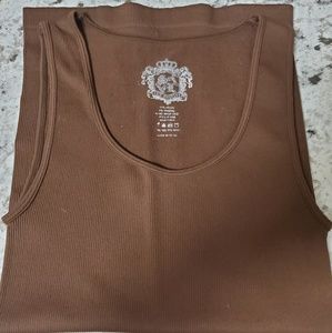Women's Original Seamless Ribbed Brown Tank Top